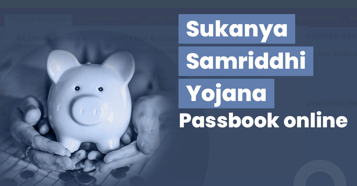 sukanya samriddhi yojana passbook online