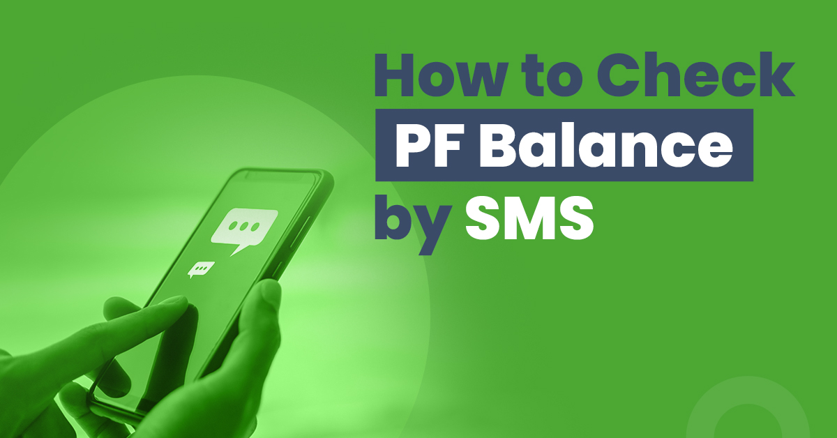 how to check pf balance by sms